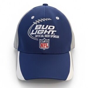 Bud Light NFL Official Beer Sponsor Trucker Hat Navy Mesh OSFM Dad Hat Athletics